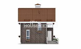 045-001-Л Проект двухэтажного дома с мансардным этажом, уютный дом из газосиликатных блоков Астрахань, House Expert
