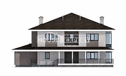 275-002-П Проект двухэтажного дома и гаражом, красивый загородный дом из кирпича, Астрахань