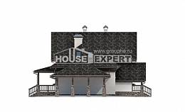160-002-Л Проект двухэтажного дома мансардой, гараж, современный дом из твинблока, Ахтубинск