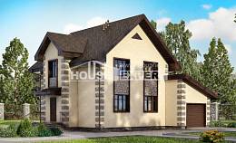 160-004-П Проект двухэтажного дома с мансардой, гараж, красивый загородный дом из керамзитобетонных блоков, House Expert