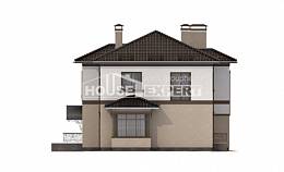 290-004-Л Проект двухэтажного дома, гараж, большой домик из кирпича, Ахтубинск