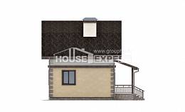 070-004-П Проект двухэтажного дома мансардный этаж, компактный коттедж из пеноблока, House Expert