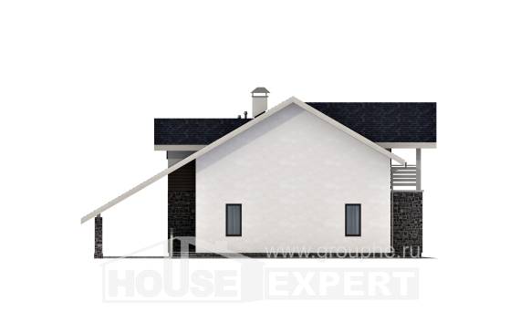 155-010-П Проект двухэтажного дома с мансардным этажом и гаражом, красивый домик из пеноблока, Астрахань