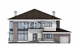 275-002-П Проект двухэтажного дома и гаражом, огромный дом из кирпича, Ахтубинск